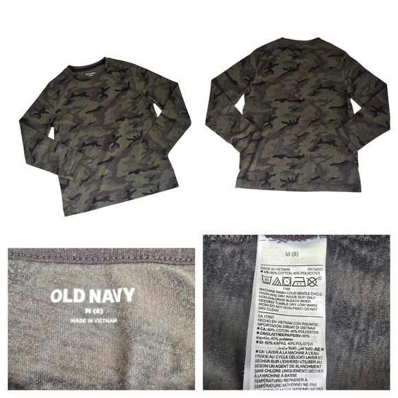 Old Navy Boys Long Sleeve Shirts Tees Size Medium 8 Bundle 5 Pieces - Picture 5 of 6